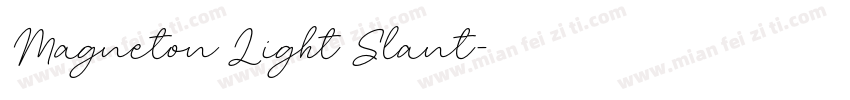 Magneton Light Slant字体转换
